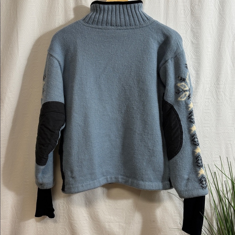 Dale of Norway Woman's Istind Windproof Windstopper blue Wool Ski Sweater Size L - Picture 12 of 16